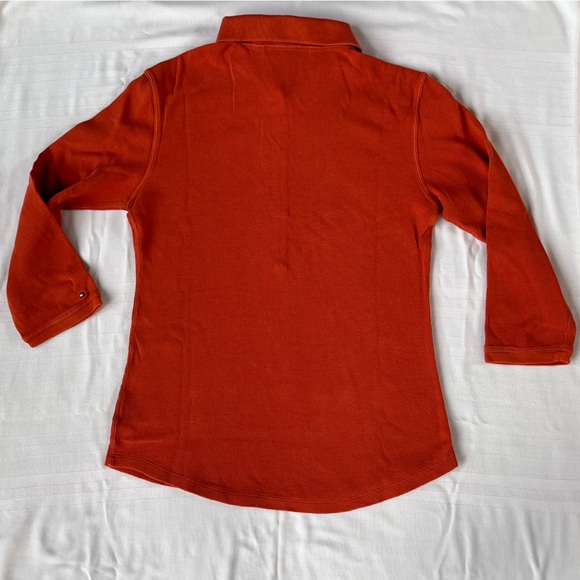 Tommy Hilfiger Waffle Knit Cotton 3/4 sleeve polo shirt - Picture 6 of 8
